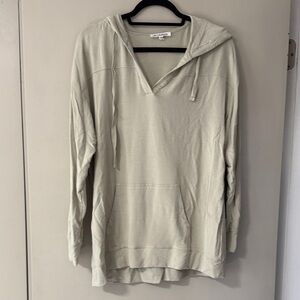 Workshop Republic Clothing Long Sleeve Hoodie - Cream